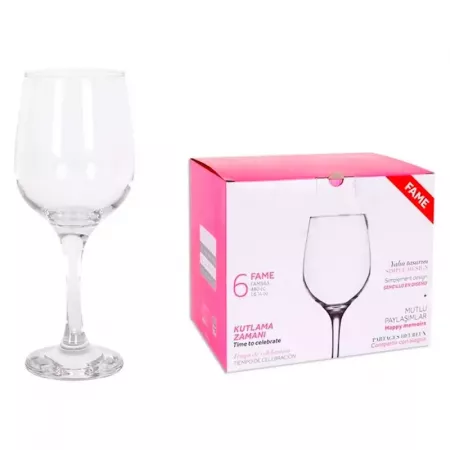 Set 6 Vasos de Vino 480 ml Cristal Moderno Lavavajillas Set 6 Vasos de Vino 480 ml Cristal Moderno Lavavajillas