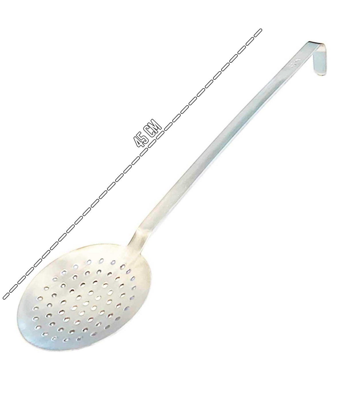 Tradineur - Espumadera de acero inoxidable, cucharón, paleta de cocina con  agujero para colgar, apta para lavavajillas, 12 x 45