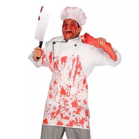 Tradineur - Cuchillo carnicero - Apto para jóvenes y adultos - Complemento para disfraces en carnaval, Halloween u otras celebra