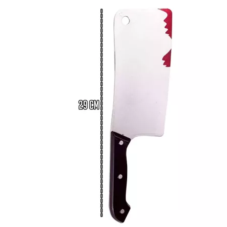 Tradineur - Cuchillo carnicero - Apto para jóvenes y adultos - Complemento para disfraces en carnaval, Halloween u otras celebra