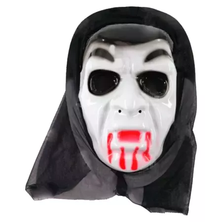 Tradineur - Máscara de vampiro para Halloween - Fabricado en plástico - Accesorio para disfraces de carnaval - 27 x 20 x 7 cm
