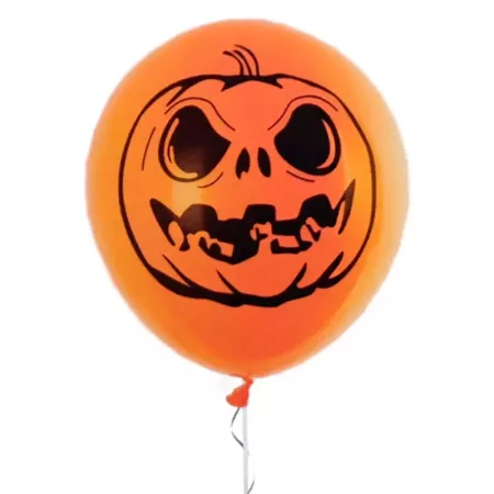Tradineur - Pack de 10 globos - Diseño Calabaza - 30 cm al inflar - Ideal como decoración de tu hogar y celebrar de halloween.