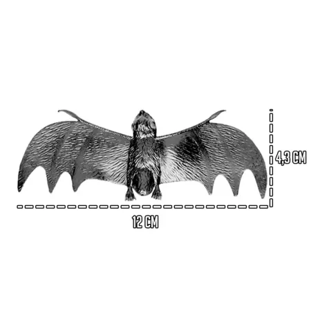 Tradineur - Pack de murciélagos para Halloween - 4 Unidades - Gran diseño - Decoración y accesorio para Halloween - Color Negro