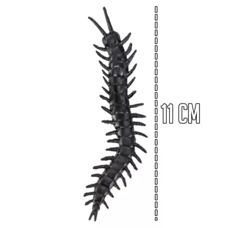 Tradineur - Pack de ciempiés para Halloween - 9 Unidades - Gran diseño - Decoración y accesorio para Halloween - Color Negro