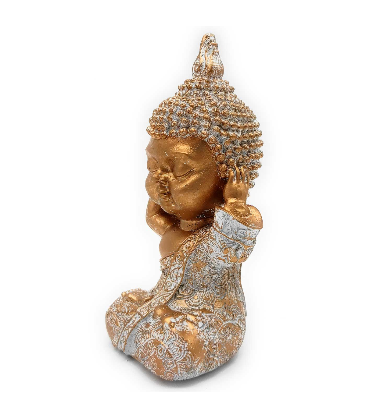 Tradineur - Figura de Buda sentado con portavelas, monje decorativo de  resina con vela, regalo original, meditación, relajación
