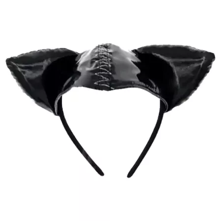Tradineur - Diadema de gata con orejas - Diseño original - Complemento para disfraz de carnaval, halloween, cosplay, fiesta, adu