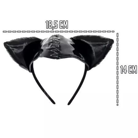 Tradineur - Diadema de gata con orejas - Diseño original - Complemento para disfraz de carnaval, halloween, cosplay, fiesta, adu