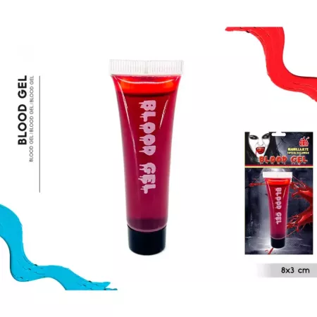 Tradineur - Bote de sangre artificial para halloween - Cantidad: 15 ml - Accesorio para disfraz de zombie, carnaval, fiestas, co