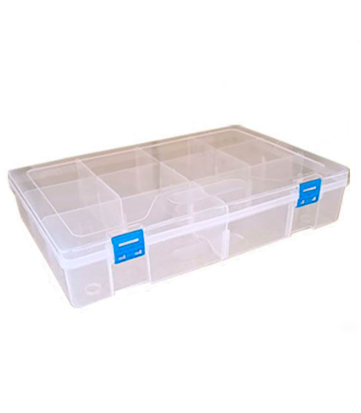 Tradineur - Caja organizadora multiusos con separadores, 10 compartimentos,  plástico, almacenaje de tornillos, tuercas, accesori