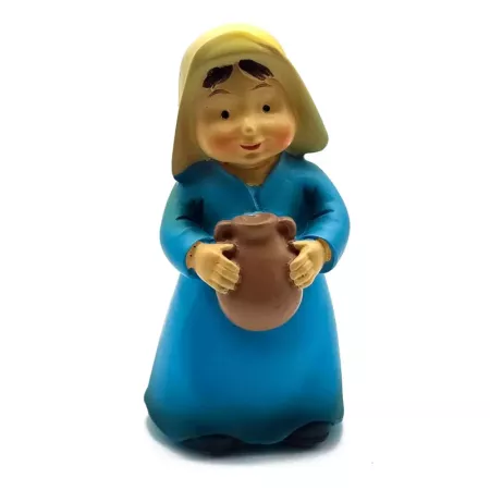 Figura Pastora con Jarra para Belén 9,7 cm - Decoración Navideña