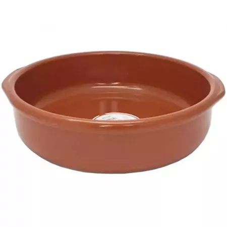 Cazuela de barro artesanal con asas, apta horno y microondas Cazuela de barro artesanal con asas, apta horno y microondas