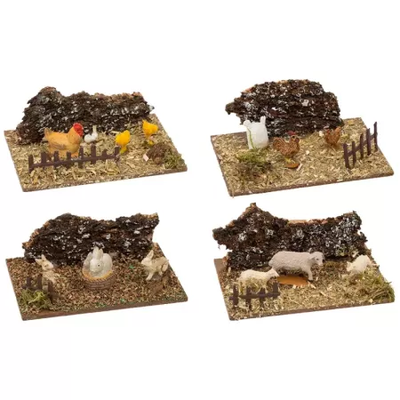Tradineur - Figura de corralito de animales surtido para belén - Fabricado en durexina - Figura decorativa divertida para nacimi Tradineur - Figura de corralito de animales surtido para belén - Fabricado en durexina - Figura decorativa divertida para nacimi