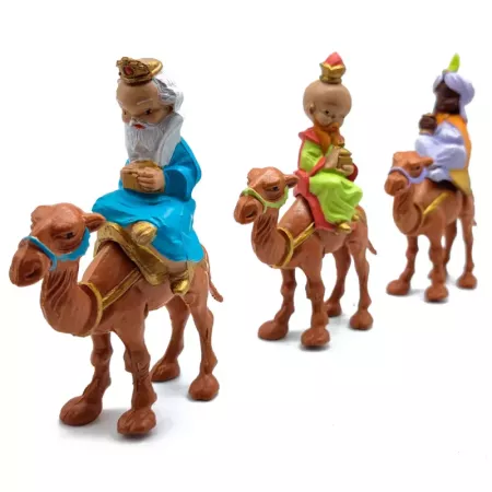 Set 3 Figuras Reyes a Camello Belén Navideño Tradicional Set 3 Figuras Reyes a Camello Belén Navideño Tradicional