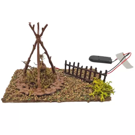 Figura de Fogata Navideña con Luz para Nacimiento 9.5 cm Figura de Fogata Navideña con Luz para Nacimiento 9.5 cm