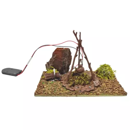 Figura de Fogata Navideña con Luz para Nacimiento 9.5 cm Figura de Fogata Navideña con Luz para Nacimiento 9.5 cm