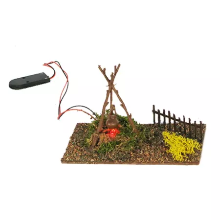 Figura de Fogata Navideña con Luz para Nacimiento 9.5 cm Figura de Fogata Navideña con Luz para Nacimiento 9.5 cm