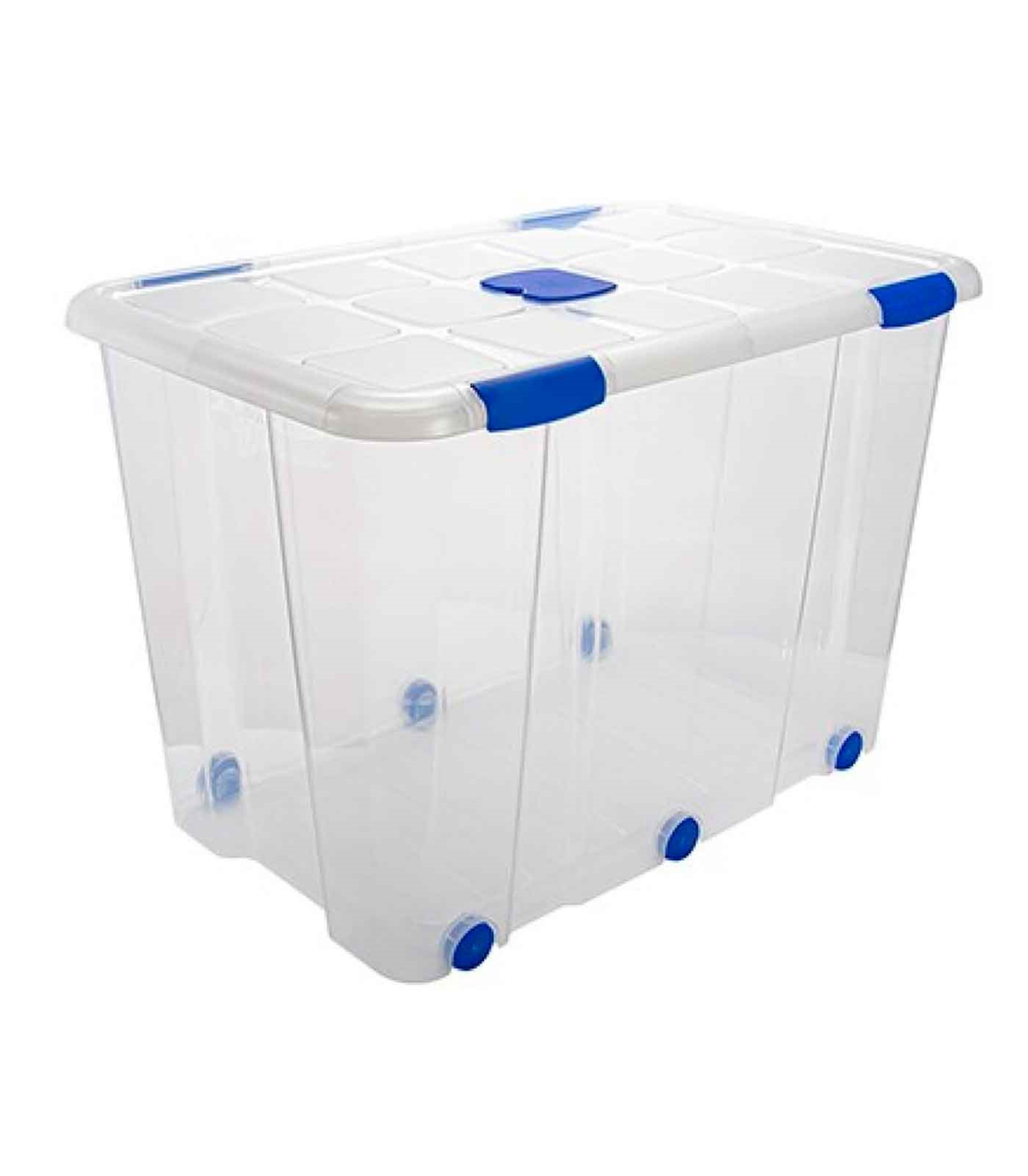 Tradineur - Caja organizadora de plástico, 3 baldas y asa, 30