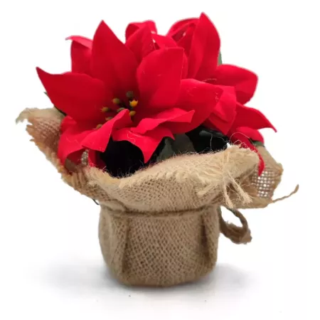 Maceta de Navidad poliéster para decoración festiva hogar