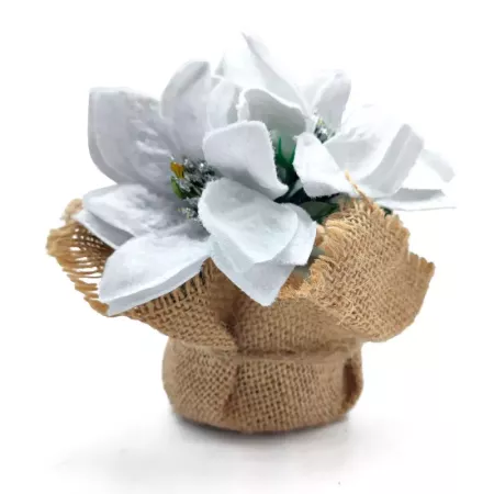 Maceta de Navidad poliéster para decoración festiva hogar