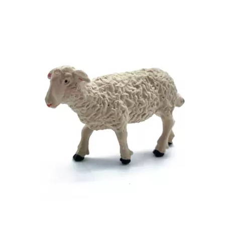 Figura de Cordero Blanca para Belén 4x1,5x7 cm Navideña