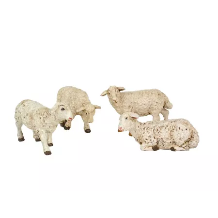 Figura de Cordero Blanca para Belén 4x1,5x7 cm Navideña