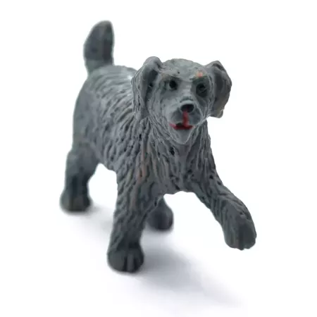 Figura Decorativa Perro Gris para Belén Navidad 3.5 cm