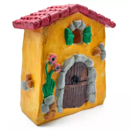 Tradineur - Casita NAIF para Belén - Fabricado en marmolina - para figuras del nacimiento - Color Amarillo - 13,5 x 12 x 5,5 cm Tradineur - Casita NAIF para Belén - Fabricado en marmolina - para figuras del nacimiento - Color Amarillo - 13,5 x 12 x 5,5 cm