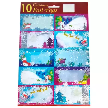 Pack 10 Etiquetas Adhesivas Navidad 26x18 cm - Regalos Especiales