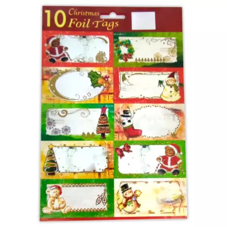 Pack 10 Etiquetas Adhesivas Navidad 26x18 cm - Regalos Especiales