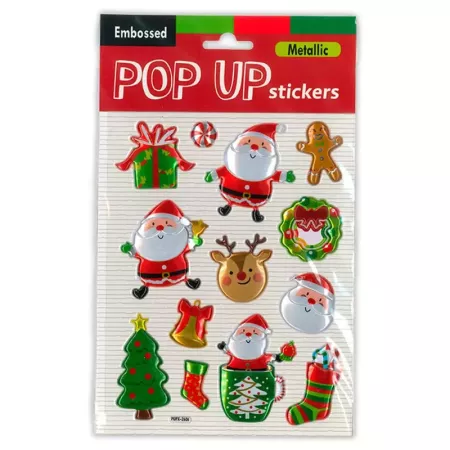 Pack 12 Etiquetas Adhesivas Navideñas con Relieve - Regalos Originales