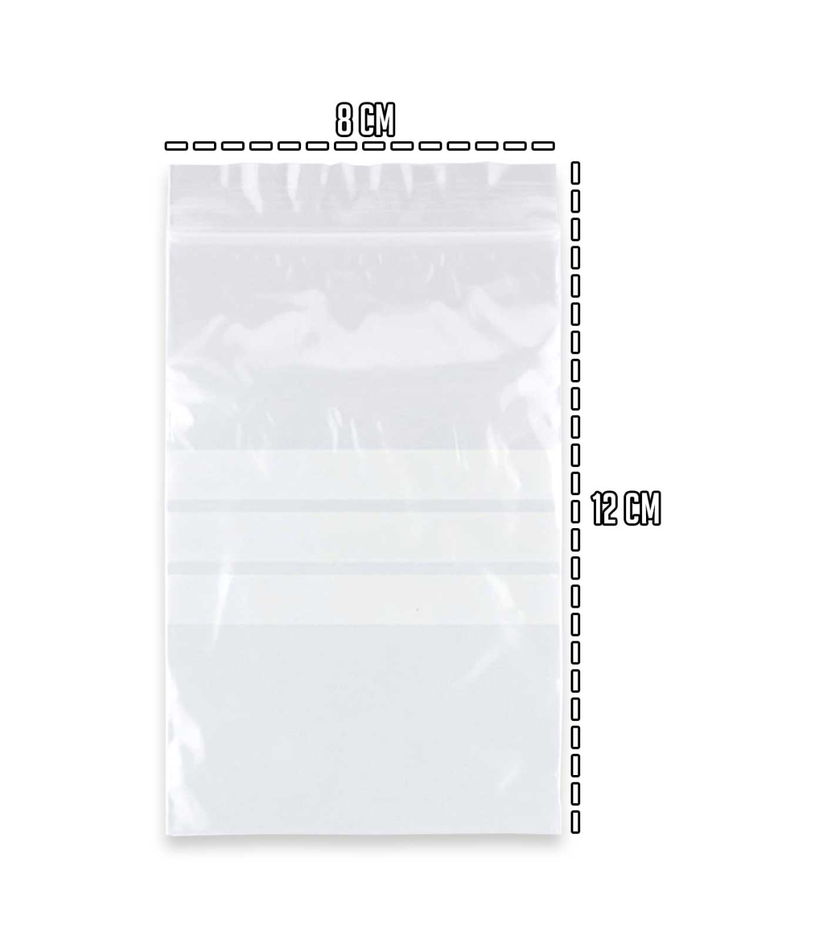 Pack 25 bolsas herméticas con franjas blancas para escribir - Fácil cierre  - Ideal para conservar tus alimentos - 12