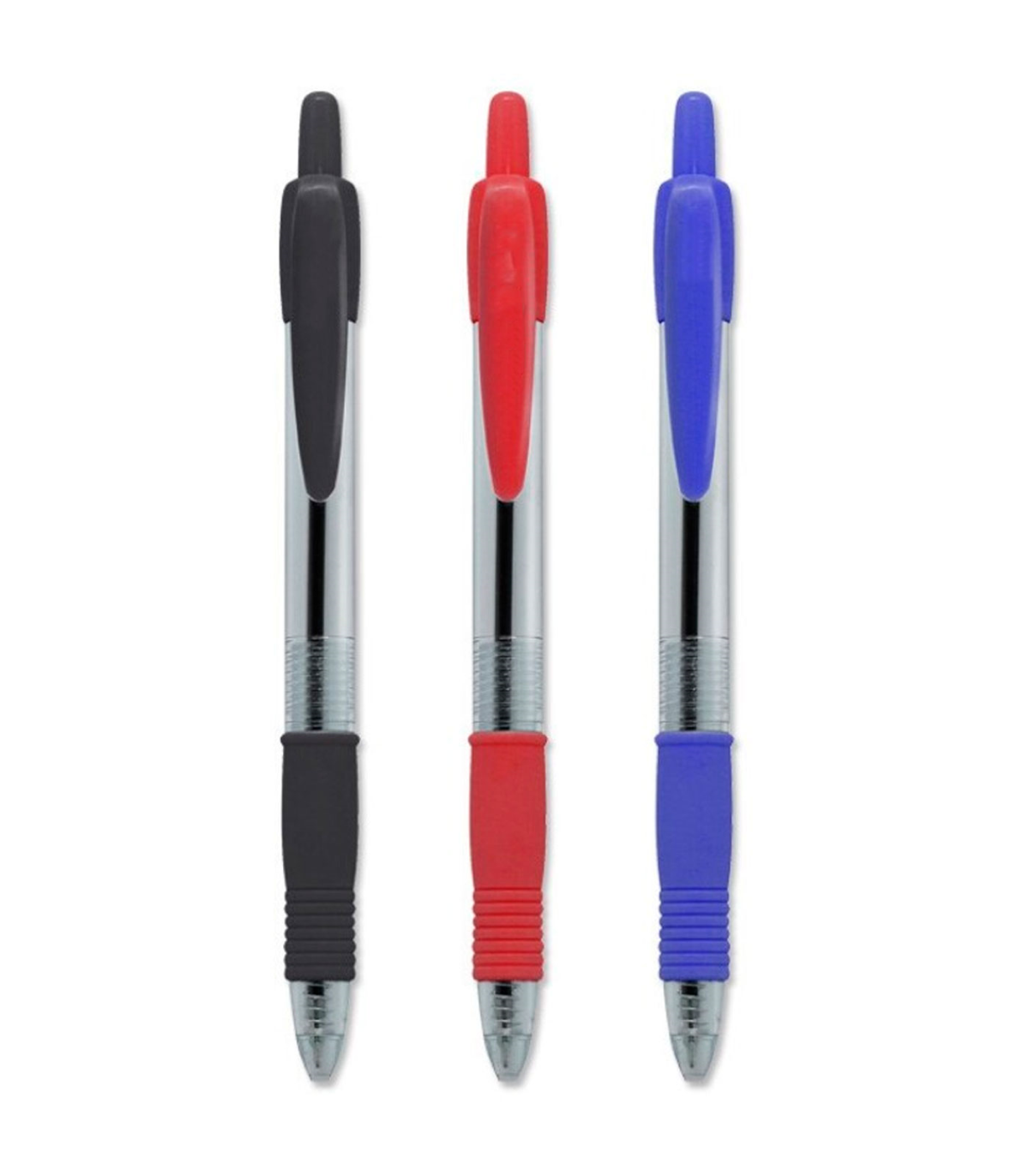 Tradineur - Set de 2 lápices con goma de borrar, afilalápiz, regla de 15 cm  y bolígrafo azul, escritura suave y precisa, materia