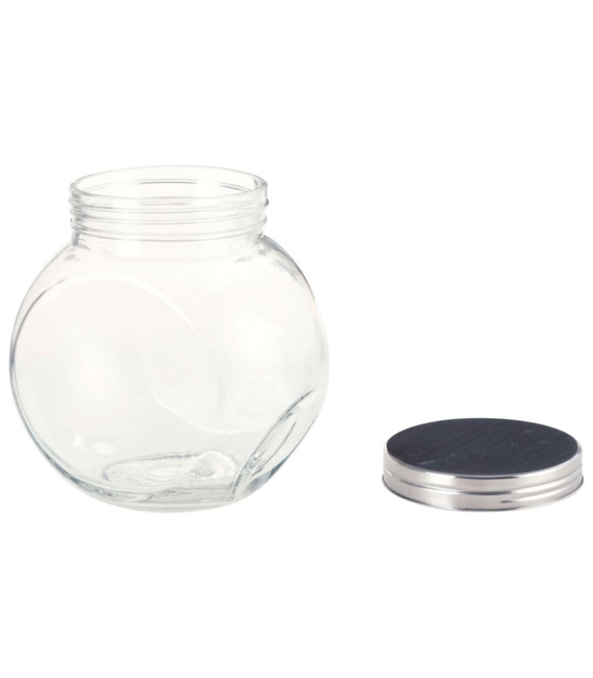 Pack de 6 tarros de cristal con tapa metálica de 700 ml, juego de frascos  de vidrio, 12.5 x 13 x 12.5 cm