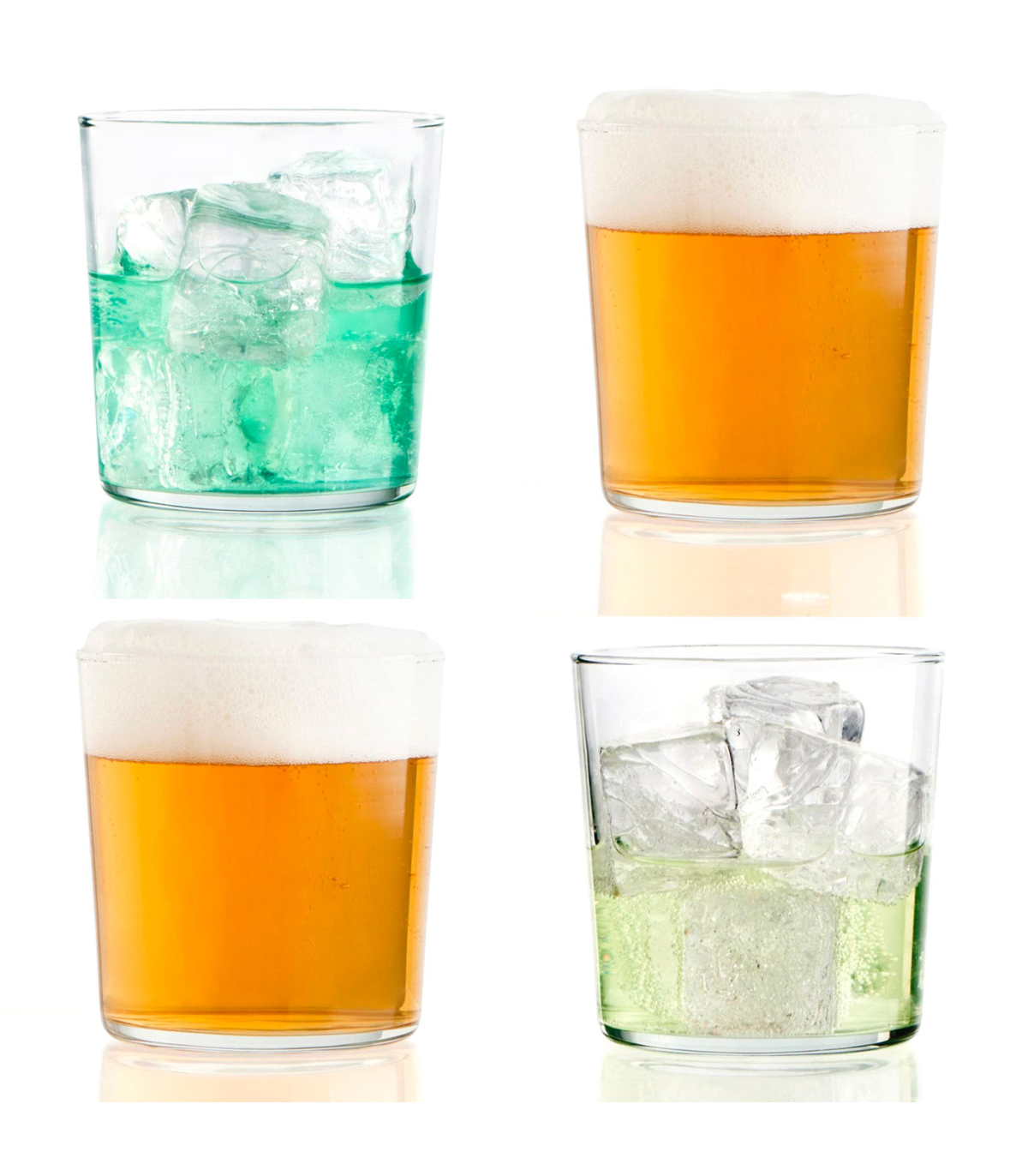 Set de 4 vasos de cristal de 36 cl, P4, pack, juego de vasos para agua,  bebidas, cerveza, licores, 8,9 x 8,5 cm, lig