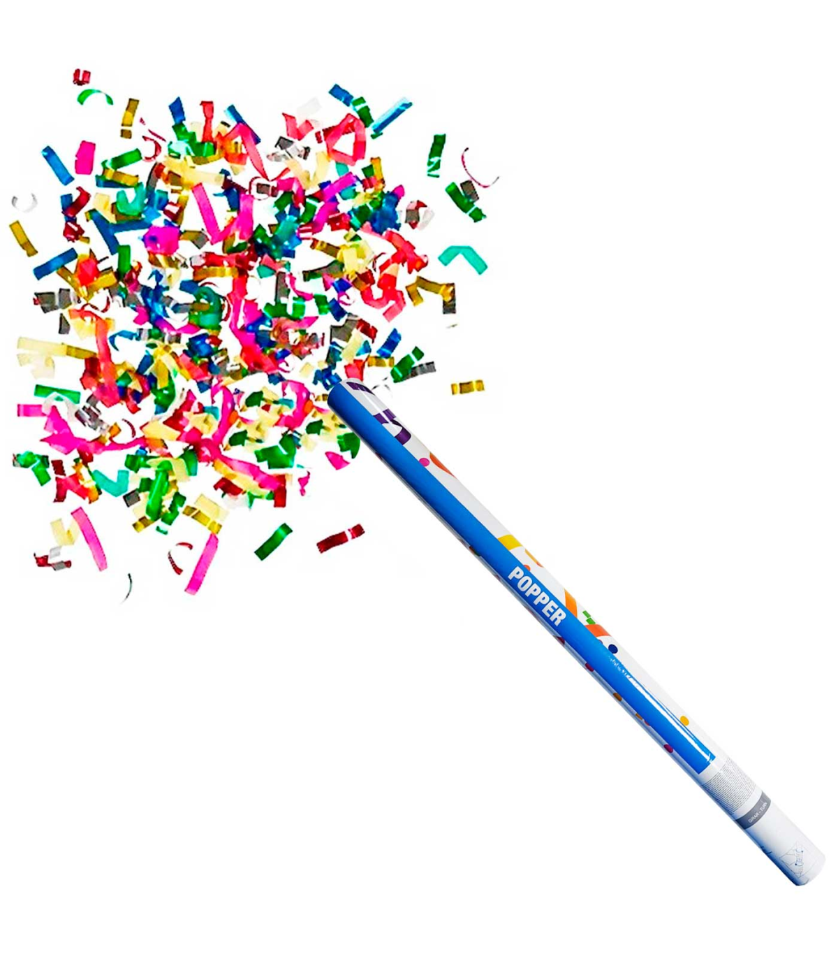 Tradineur - Cañón de confeti de aire comprimido multicolor, popper, cracker  de confetti de colores, cumpleaños, bodas, fiestas