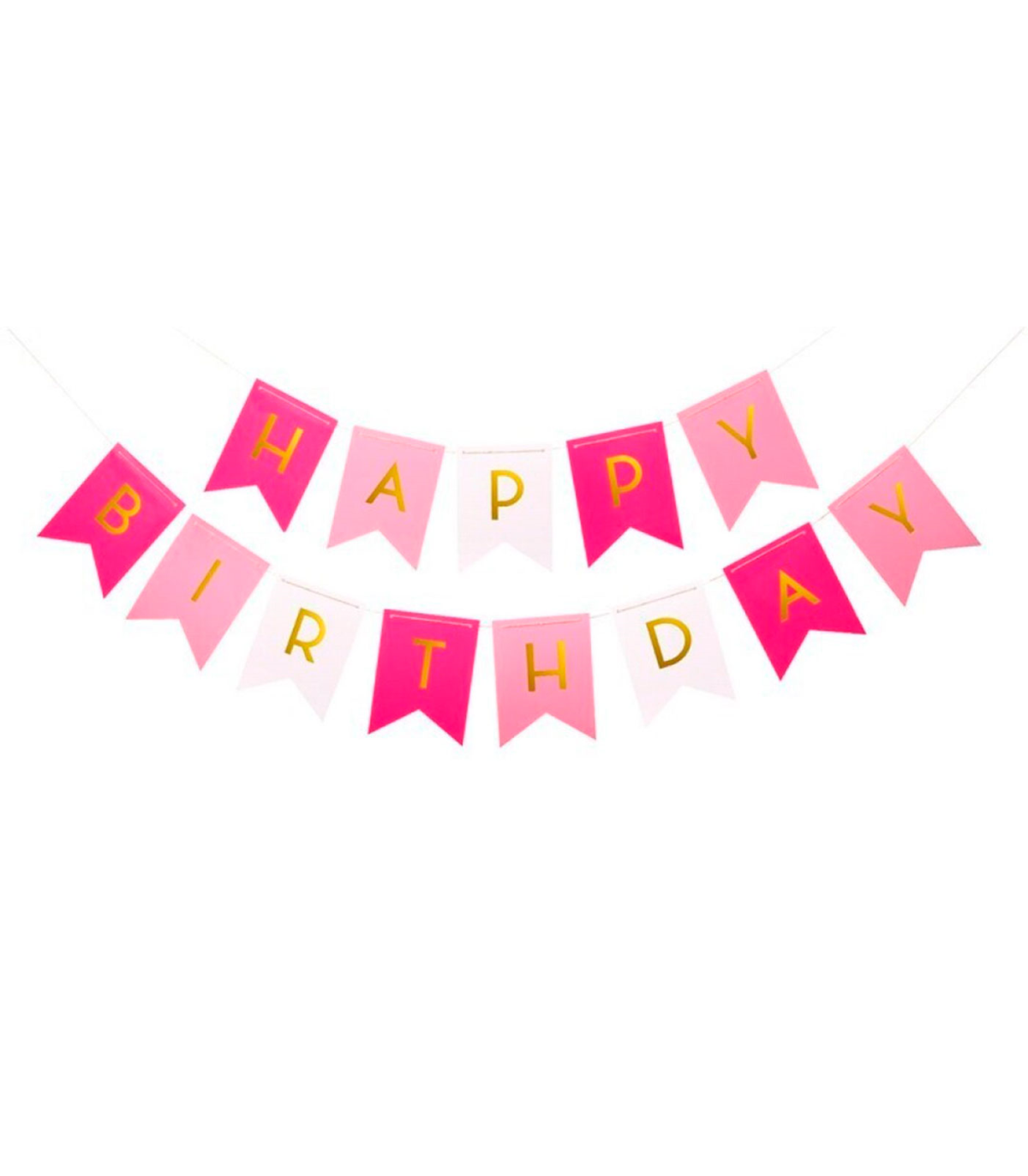 Tradineur - Guirnalda de 13 banderines Happy Birthday, cartón, 2 cordones,  decoración de cumpleaños, fiestas, celebraciones, dis