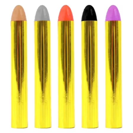 Tradineur - Pack de 5 ceras multicolor para halloween - Ideal como complemento para disfraces, carnaval