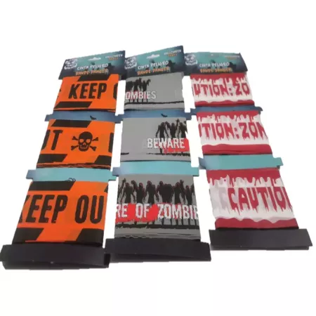 Tradineur - Cinta de peligro, con diseño y color surtido, especial para Halloween, de 6 m x 7,5 cm. Cordón de seguridad, con tem