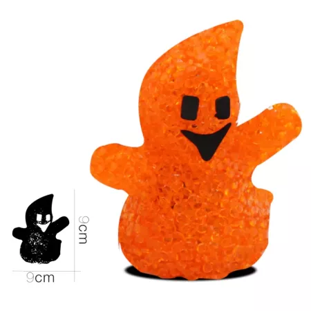 Tradineur - Figura de fantasma en color surtido, con leds en el interior, especial para halloween, con medidas de 9 x 9 cm. Fant