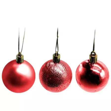 Set de 42 Bolas Rojas y Estrella para Árbol de Navidad