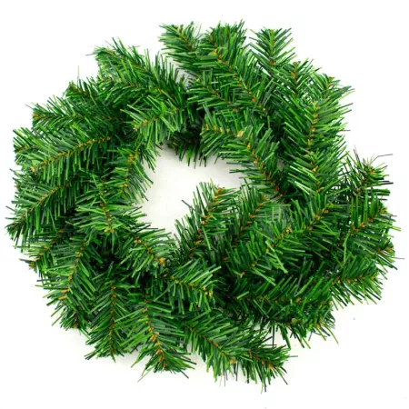 Corona de Navidad Artificial Verde 39 cm con Espumillón Corona de Navidad Artificial Verde 39 cm con Espumillón
