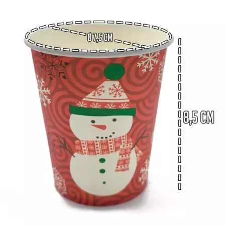 Pack 10 Vasos Cartón Navideños Surtidos Nochevieja