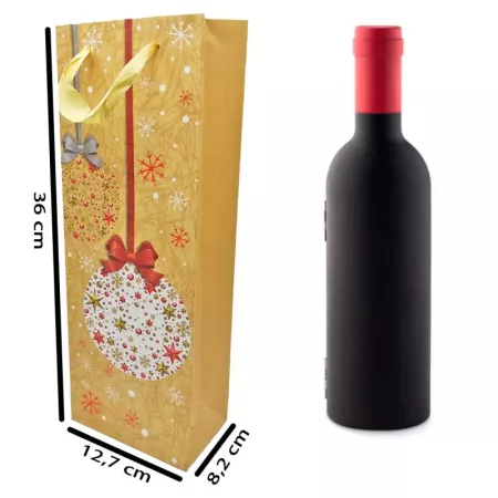 Bolsa de Cartón para Vino Navidad con Asas Resistentes Bolsa de Cartón para Vino Navidad con Asas Resistentes