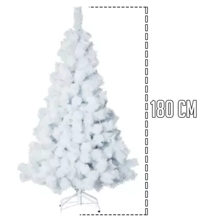 Árbol de Navidad Blanco 180 cm Durable y Fácil Montaje Árbol de Navidad Blanco 180 cm Durable y Fácil Montaje