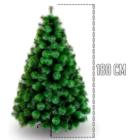 Árbol de Navidad 180 cm PVC Verde Fácil Montaje Durable
