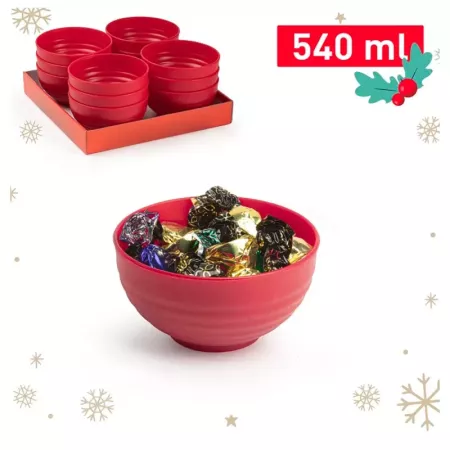 Cuenco Navideño Granate 540ml - Ideal para tus Fiestas