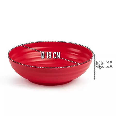Tradineur - Plato hondo decorativo para navidad - Reutilizable - Fabricado en España - Capacidad 900 ml - Ø 19 x 5,5 cm - Color