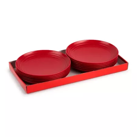 Plato Navideño Granate 20 cm Reutilizable Elegante y Fuerte