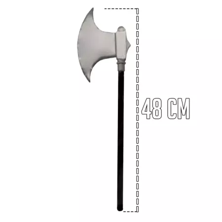 Tradineur - Mini hacha para disfraces - Complemento para carnaval, halloween y celebraciones - Tamaño: 48 x 10 x 2 cm 