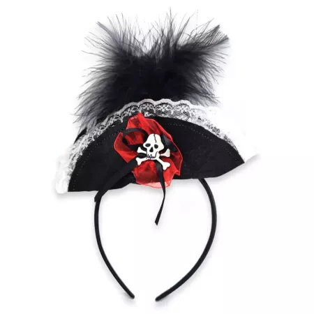Tradineur - Diadema de catrina para Halloween - Apto para combinar con disfraces en fiestas y celebraciones, carnaval - Color ne